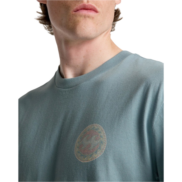 2026 Billabong Mens Crayon Wave T-Shirt EBYZT00525 - Washed Blue